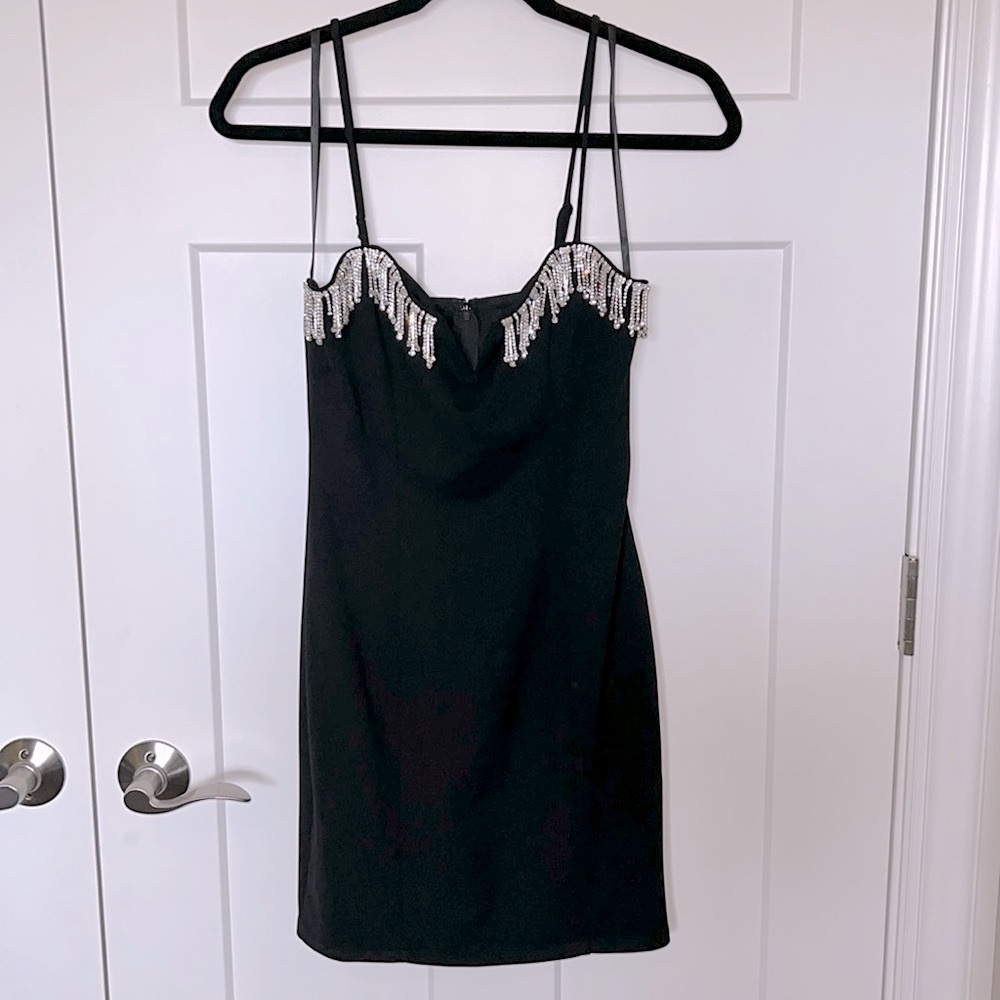 City Studio Fringe Trim Mini Dress - Juniors 7/8